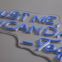 Trust Me You Can Dance Neon Vägglampa Blå-Lampconcept.se