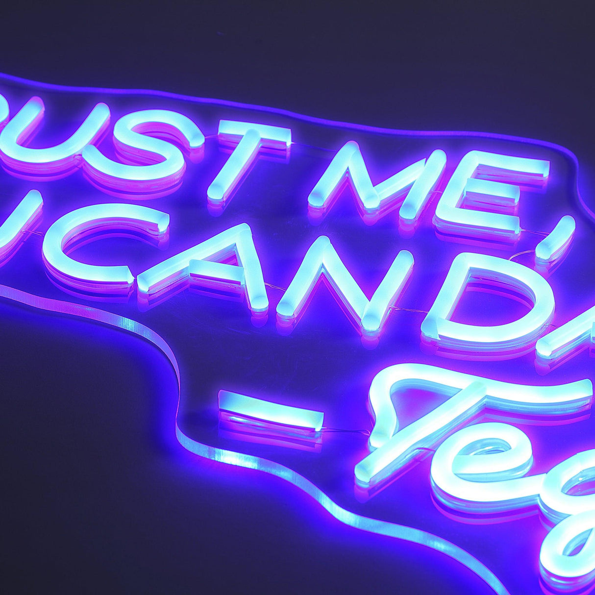 Trust Me You Can Dance Neon Væglampe Blå