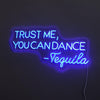 Trust Me You Can Dance Neon Vägglampa Blå-Lampconcept.se