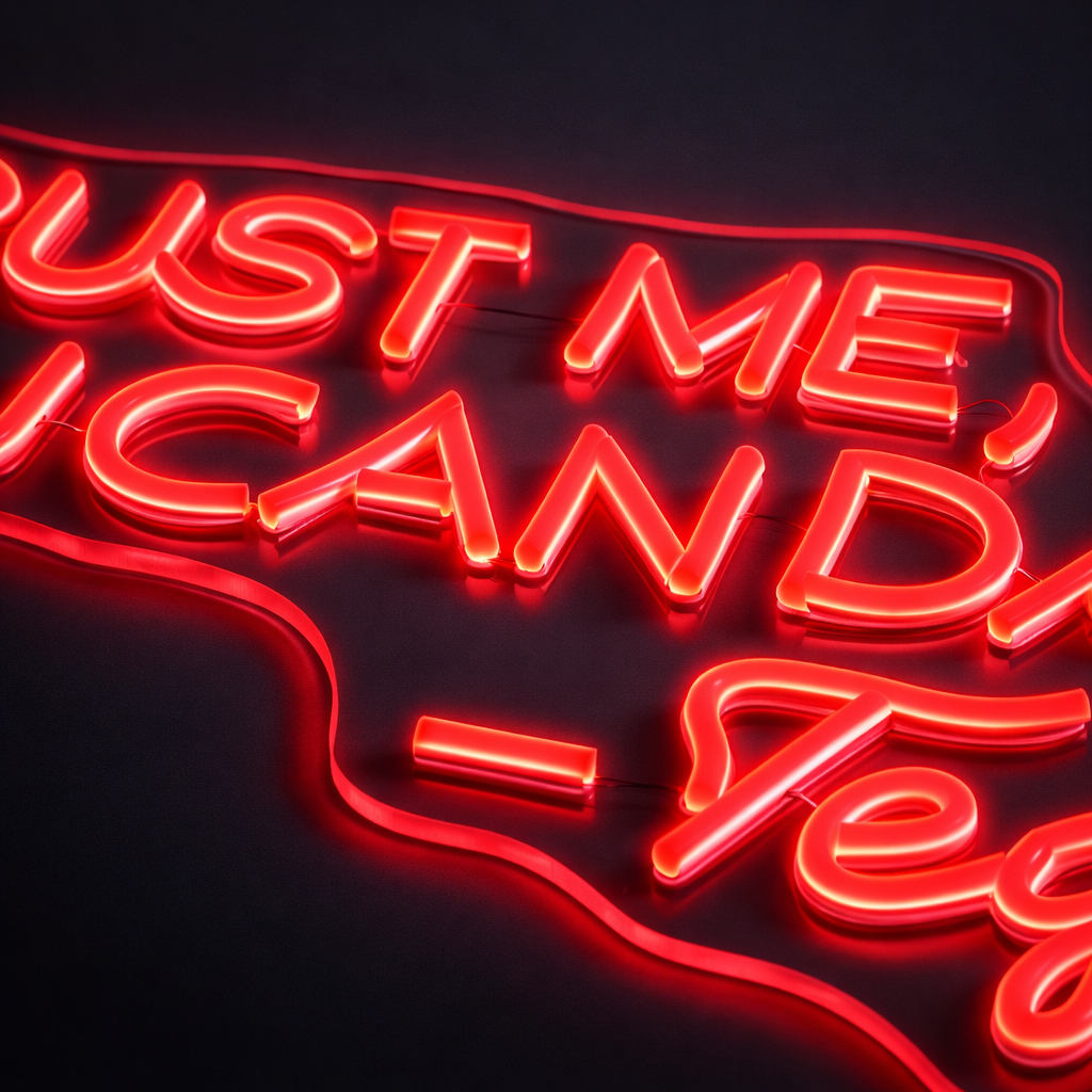 Trust Me You Can Dance Neonskylt Röd