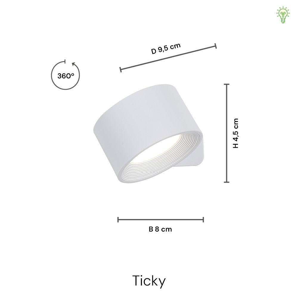 Ticky Magnetisk Vägglampa