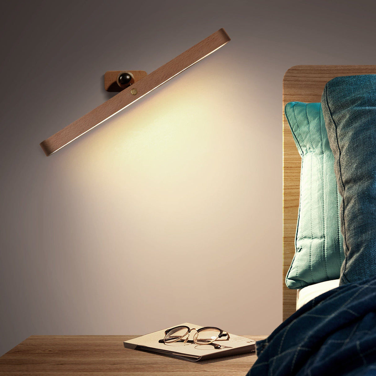 Timber Sladdlös Vägglampa Ljus