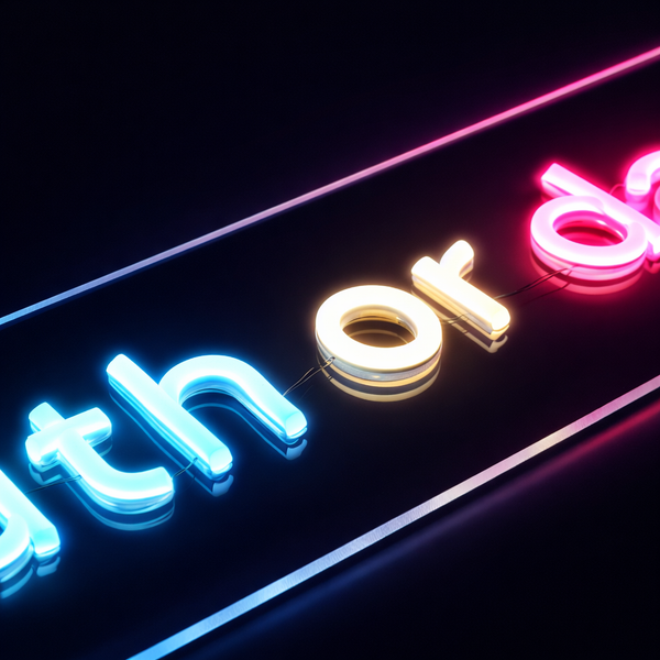 Truth or Dare Neon Vägglampa