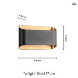 Twilight Gold 6W Vägglampa Svart-Lampconcept.se