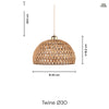 Twine Taklampa Ø30