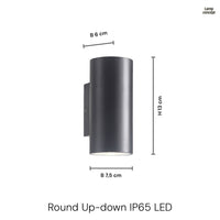 Round Up-Down Vägglampa Utomhus IP65