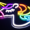 Unicorn Neon Vägglampa
