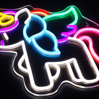 Unicorn Baby Neon Vägglampa