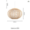 Valence Taklampa Ø35 Svart