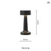 Verona LED Sladdlös Bordslampa Koppar