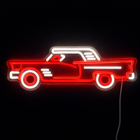 Vintage Car Neon Vägglampa