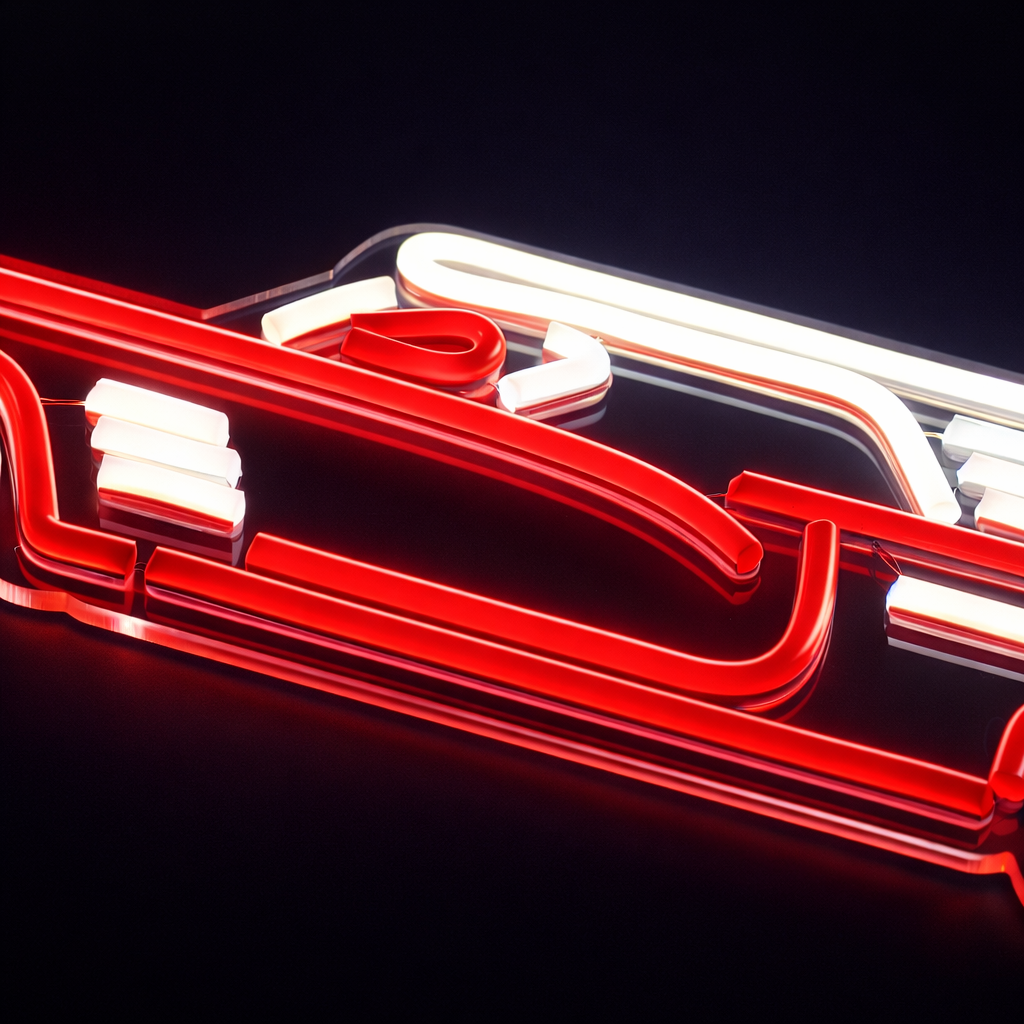 Vintage Car Neon Vägglampa