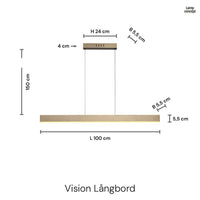 Vision Långbordstaklampa Koppar