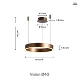 Vision Taklampa Ø40 Koppar