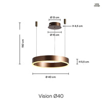 Vision Taklampa Ø40 Koppar