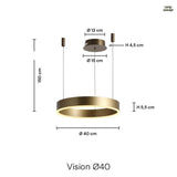 Vision Taklampa Ø40 Mässing