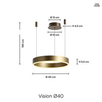 Vision Taklampa Ø40 Mässing