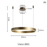 Vision Taklampa Ø60 Mässing