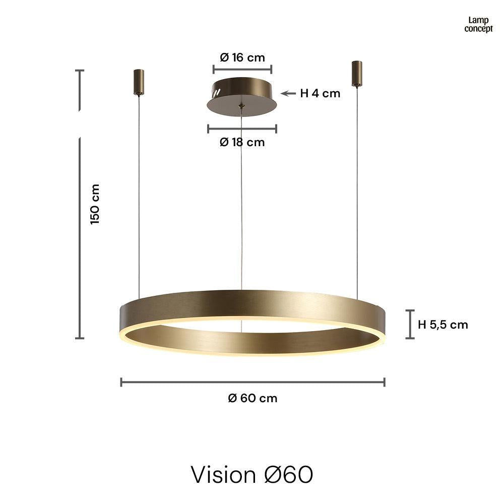 Vision Taklampa Ø60 Mässing