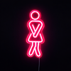 WC Woman Neon Vägglampa