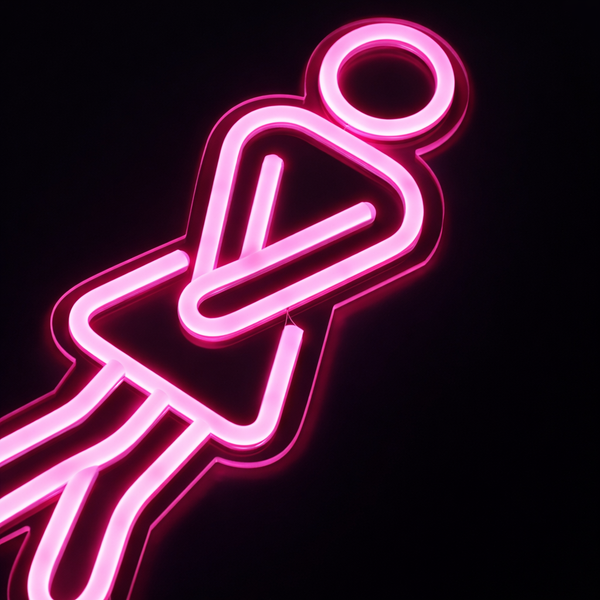 WC Woman Neon Vägglampa