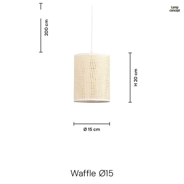 Waffle Taklampa Ø15