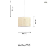 Waffle Taklampa Ø20
