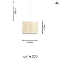 Waffle Taklampa Ø20