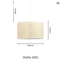 Waffle Taklampa Ø40