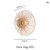 Wave Vägglampa Ø30 Svart