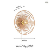 Wave Vägglampa Ø30 Svart-Lampconcept.se