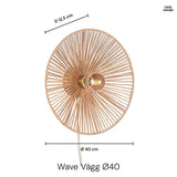 Wave Vägglampa Ø40 Svart-Lampconcept.se