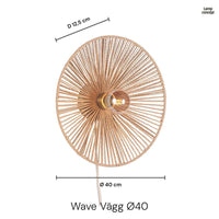 Wave Vägglampa Ø40 Svart-Lampconcept.se