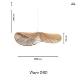 Wave Taklampa Ø60