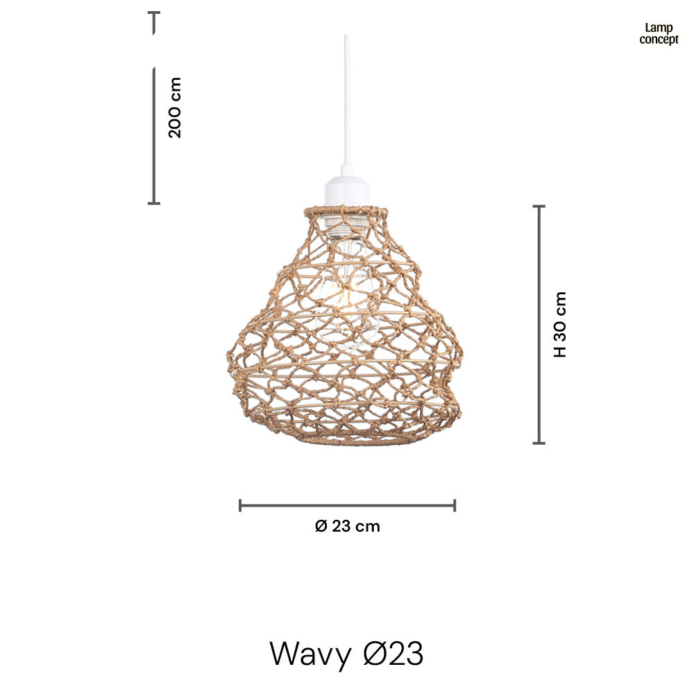 Wavy Taklampa Ø35 Beige