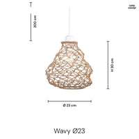 Wavy Taklampa Ø23 Beige