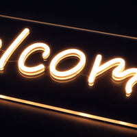 Welcome Neon Vägglampa
