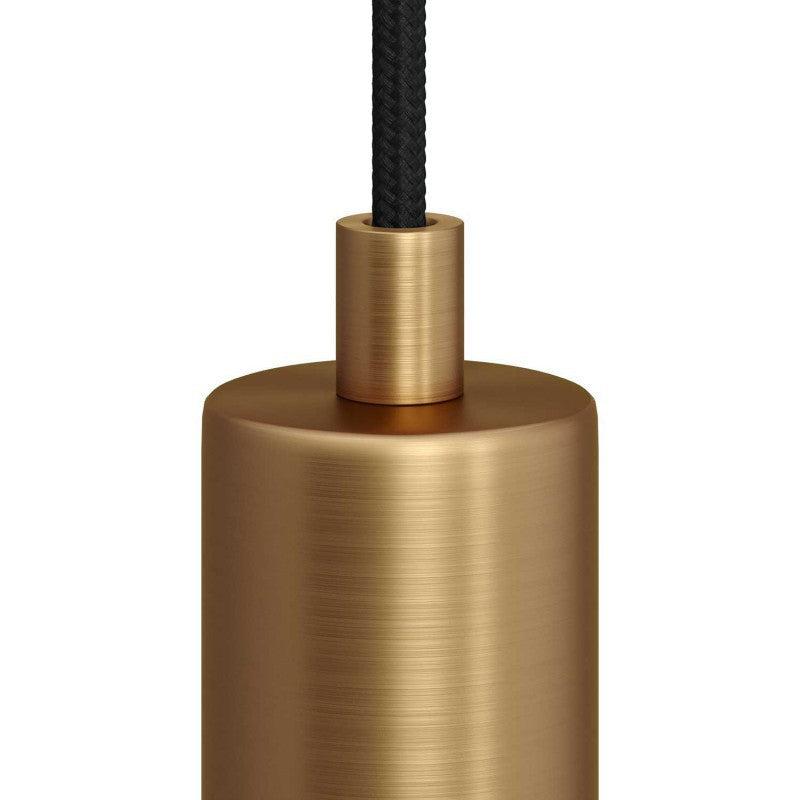 Cylinder Kabelklämma Borstad Mässing-Lampconcept.se