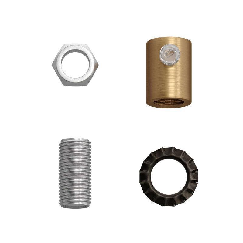 Cylinder Kabelklämma Borstad Mässing-Lampconcept.se