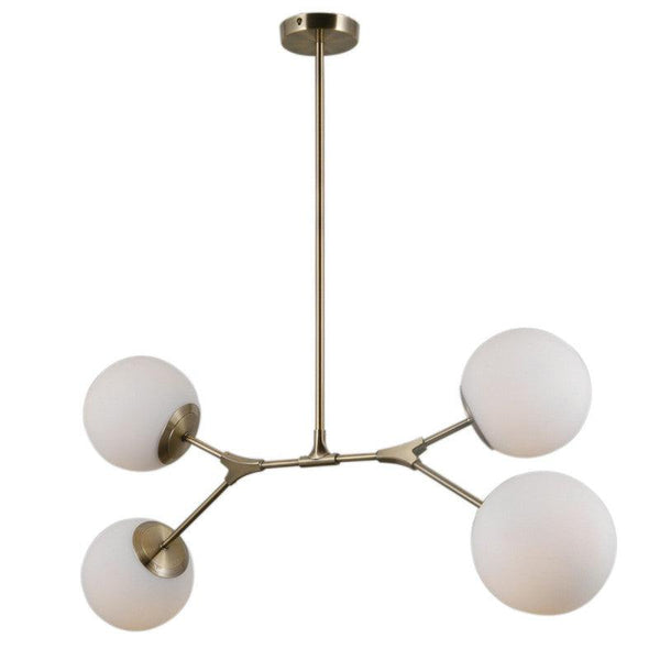 Caserta 4-Loftlampe Messing