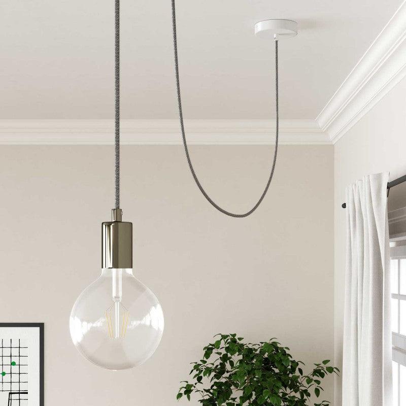 Textilkabel Ljusgrå-Lampconcept.se