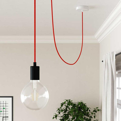 Textilkabel Fluo Orange-Lampconcept.se