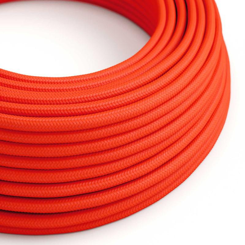 Textilkabel Fluo Orange-Lampconcept.se