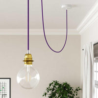 Textilkabel Violett-Lampconcept.se