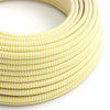 Textilkabel Gul/Vit Randig-Lampconcept.se