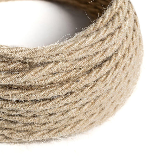 Tvinnad Textilkabel Jute-Lampconcept.se