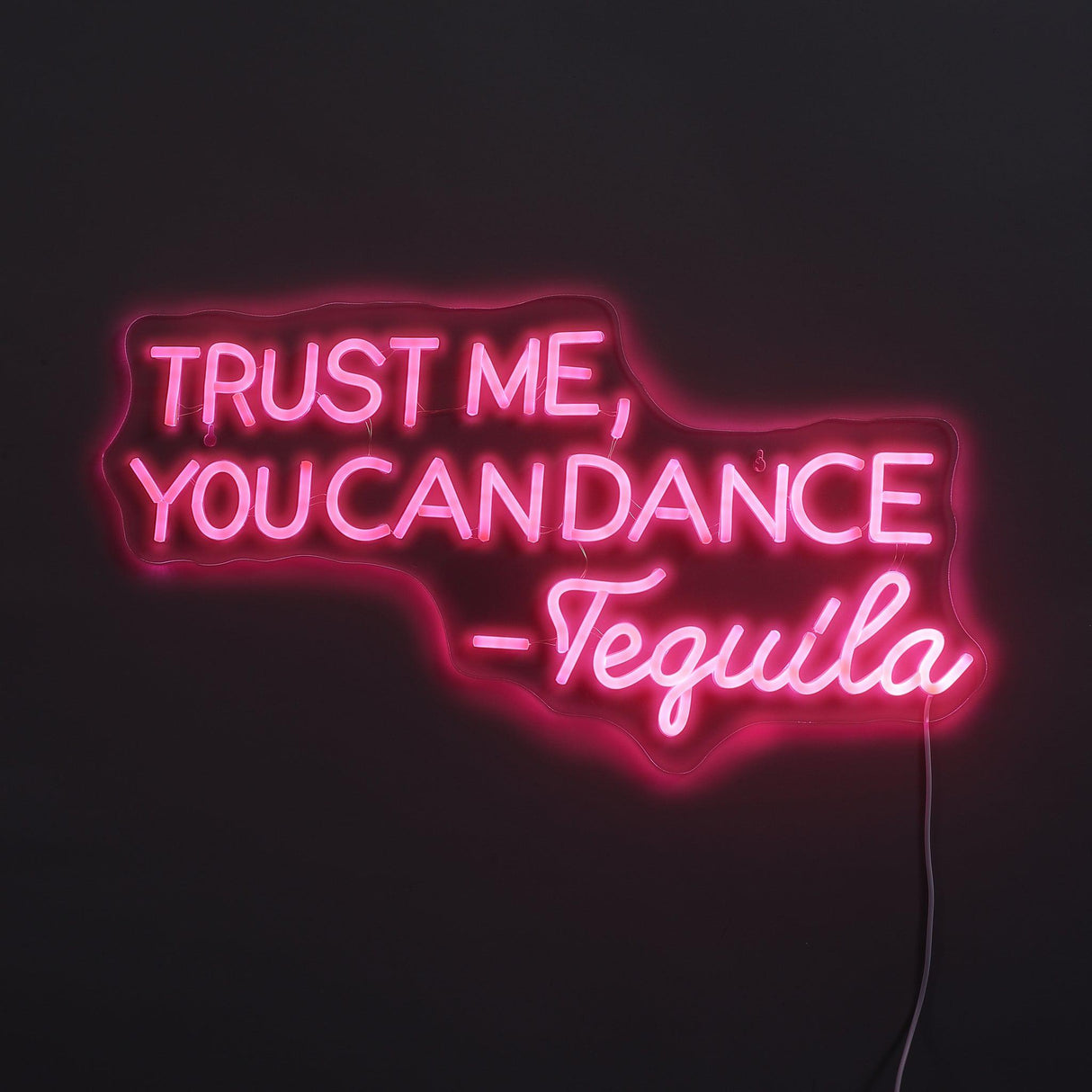 Trust Me You Can Dance Neon Væglampe Lyserød