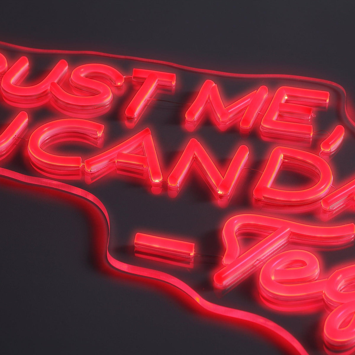 Trust Me You Can Dance Neon Væglampe Rød