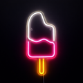 Ice Cream Neonskylt - Pink/Vit
