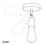 Fermaluce 90° Vägglampa Klar Svart-Lampconcept.se
